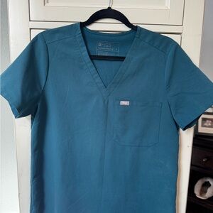 Figs Catarina Caribbean Blue Top